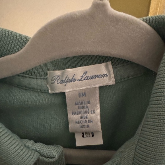 Ralph Lauren Baby Girl Eyelet Stretch Mesh Polo Romper Size 6 Months - Picture 4 of 5